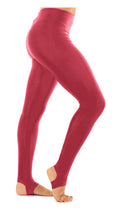 Crazy Chick Girls Shiny Wine Stirrup Leggings