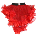 Crazy Chick Girls Red Burlesque Ruffle Tutu Skirt