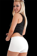 Crazy Chick Adult Microfibre White Hot Pants