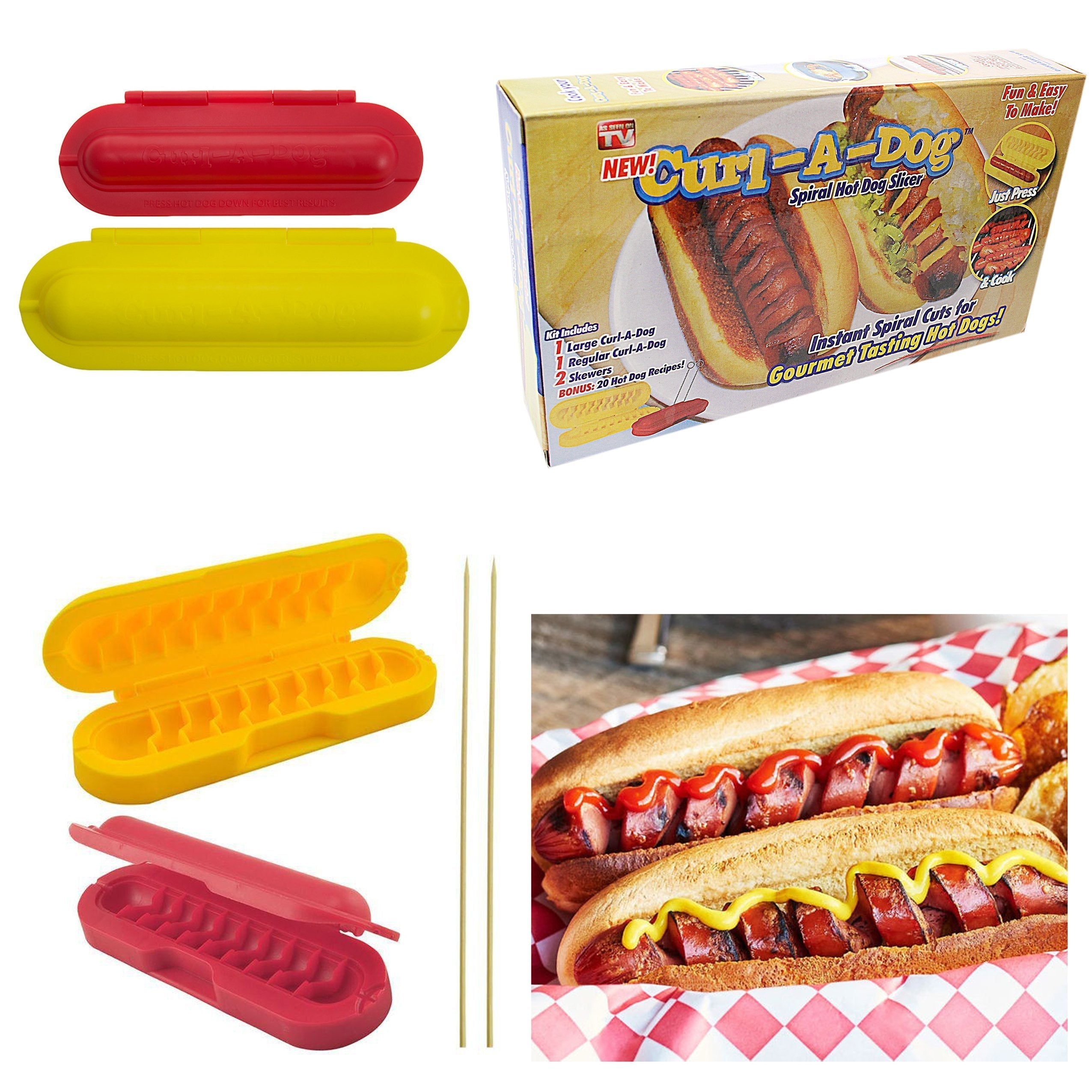 Curl A Dog BBQ Spiral Grilling Hot Dog Sausage Slicers Instant Spiral Cuts 3886