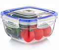 Square Clear Plastic Food Storage Container with Sealing Lid 3750ml D30106