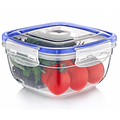Square Clear Plastic Food Storage Container with Sealing Lid 2400ml D30105