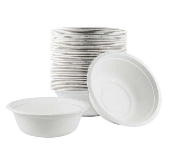 Disposable Compostable Eco-Bio Bagasse Sugarcane Bowls 6oz Pack of 10 EC1239
