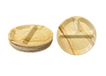 Biodegradable Disposable Round Areca Palm Leaf 3 Compartment Plates 10" Pack of 10 EC0430