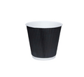 Black Ripple Paper Coffee Tea Cups 4oz / 120ml Pack of 25 EC0980