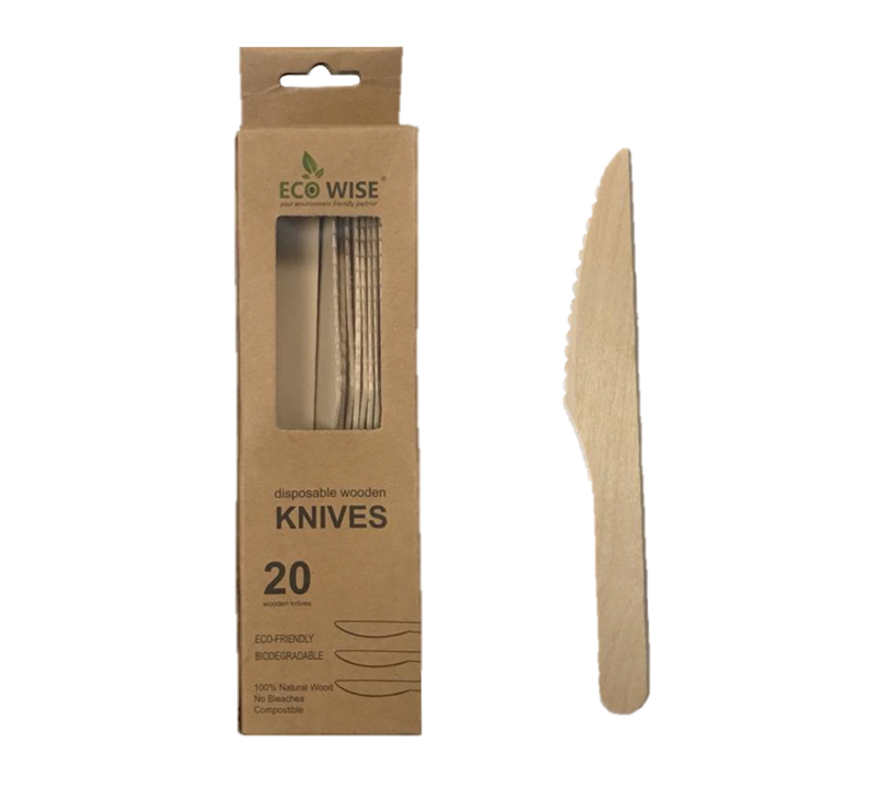 Disposable Wooden Knife Pack of 20 EC1178