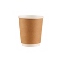 Brown Double Wall Paper Coffee Tea Cups 8oz / 235ml Pack of 25 EC1576