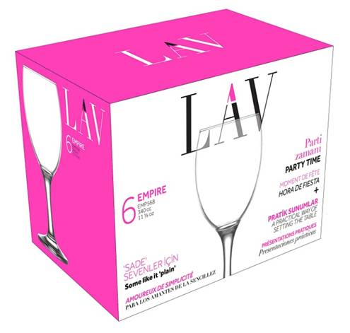 Empire Wine Glasses 340cc Set of 6 EMP568F