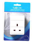 Eurosonic 1 Way Extension Socket DIY Conforms To BS1363/ A 13A 250Vac ES0026