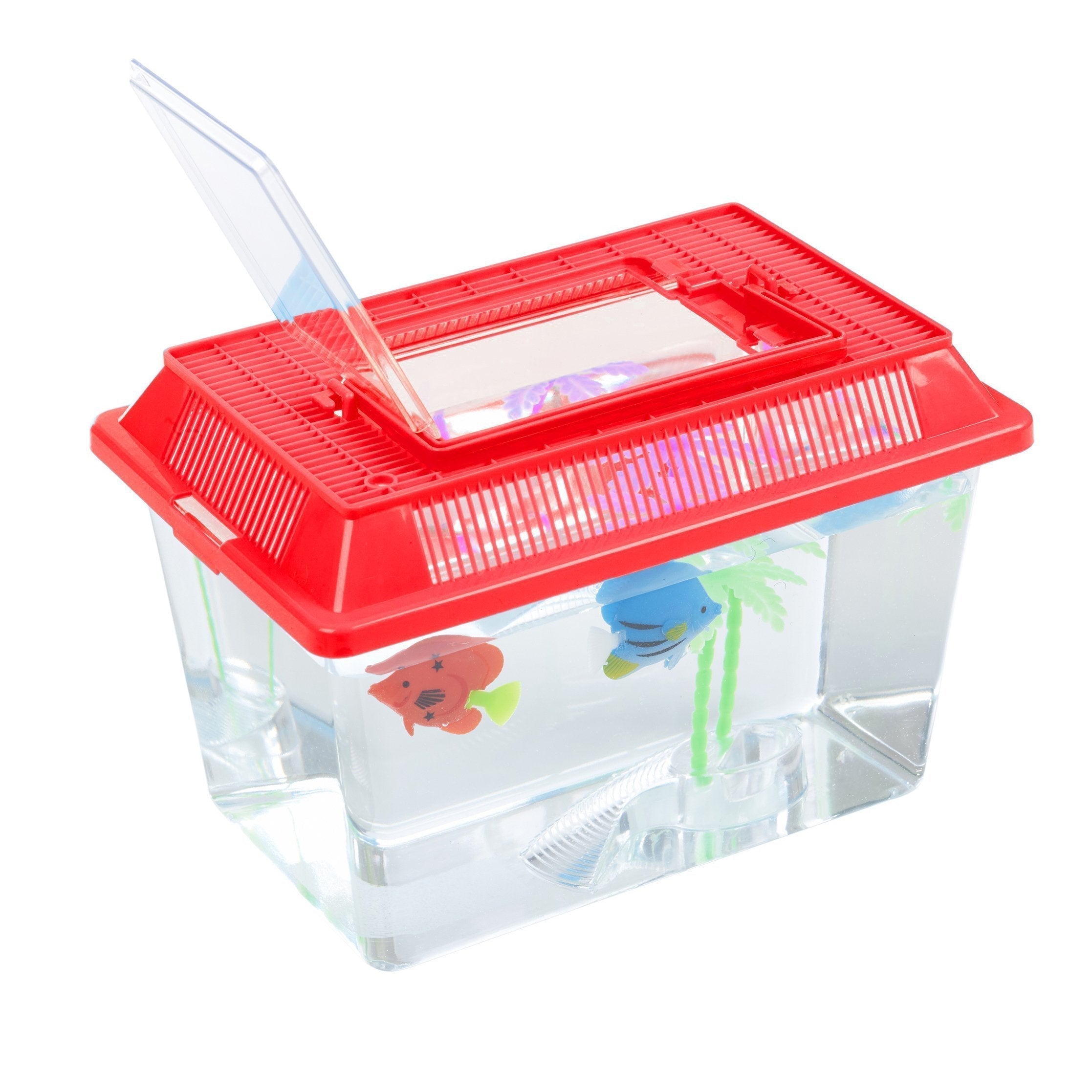Plastic Starter Aquarium Fish Tank Carry Handle Lid Extra Large 29 x 13.5cm 0093