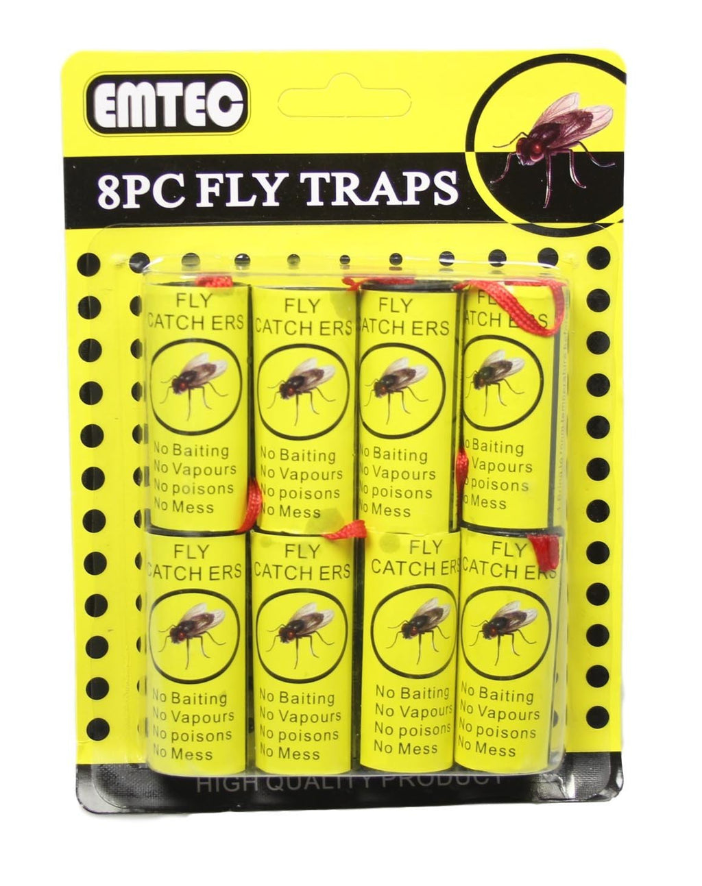 Sticky Adhesive Insect Fly Paper Catcher Strip Pack of 8 5425 A