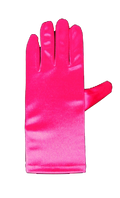 Wickedfun Fuchsia Satin Short Gloves