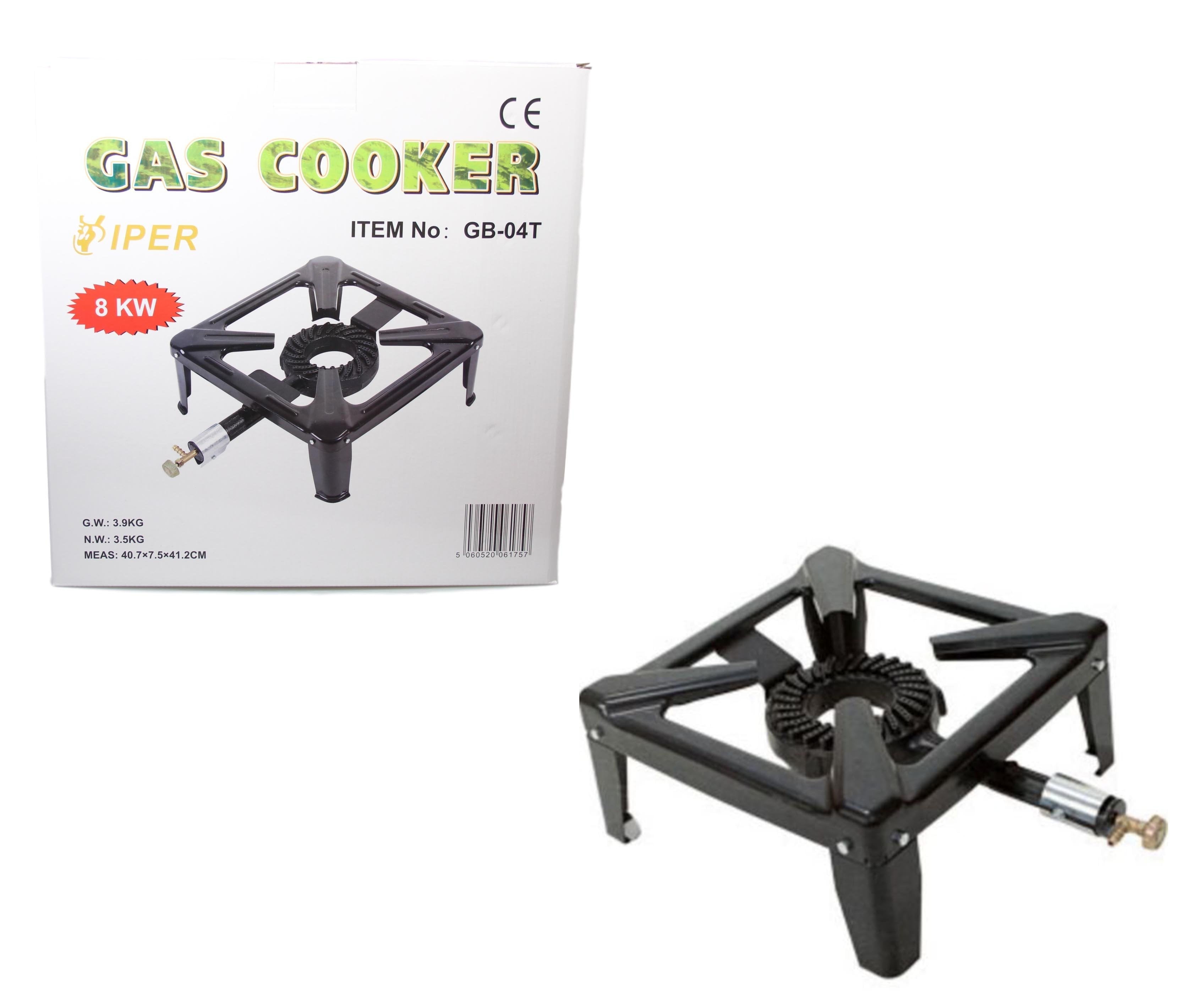Single Gas Burner Viper Outdoor Camping Gas Stove 8kw 9967 / GB-04T