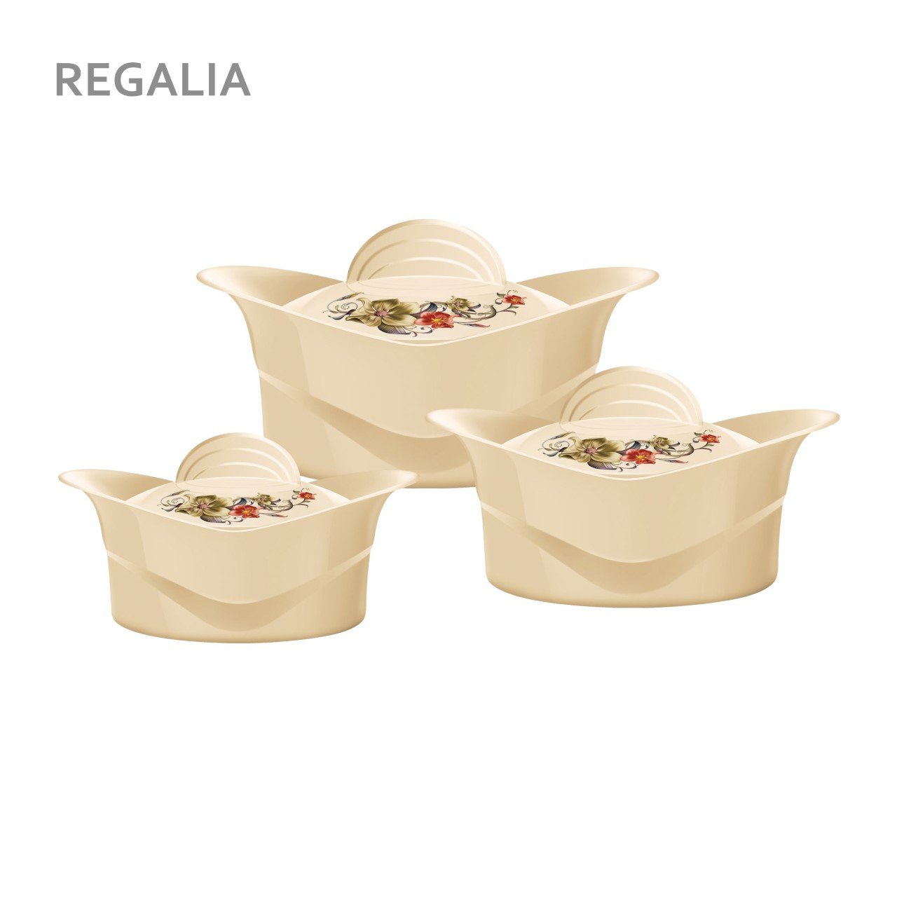 SQ Professional Regalia Insulated Hot Pot Set of 3 Beige 5000-8000-10000ml 6552