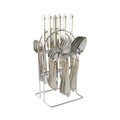 Huayu Stainless Steel Cutlery Set of 24 Silver with Gold Rim 9697
