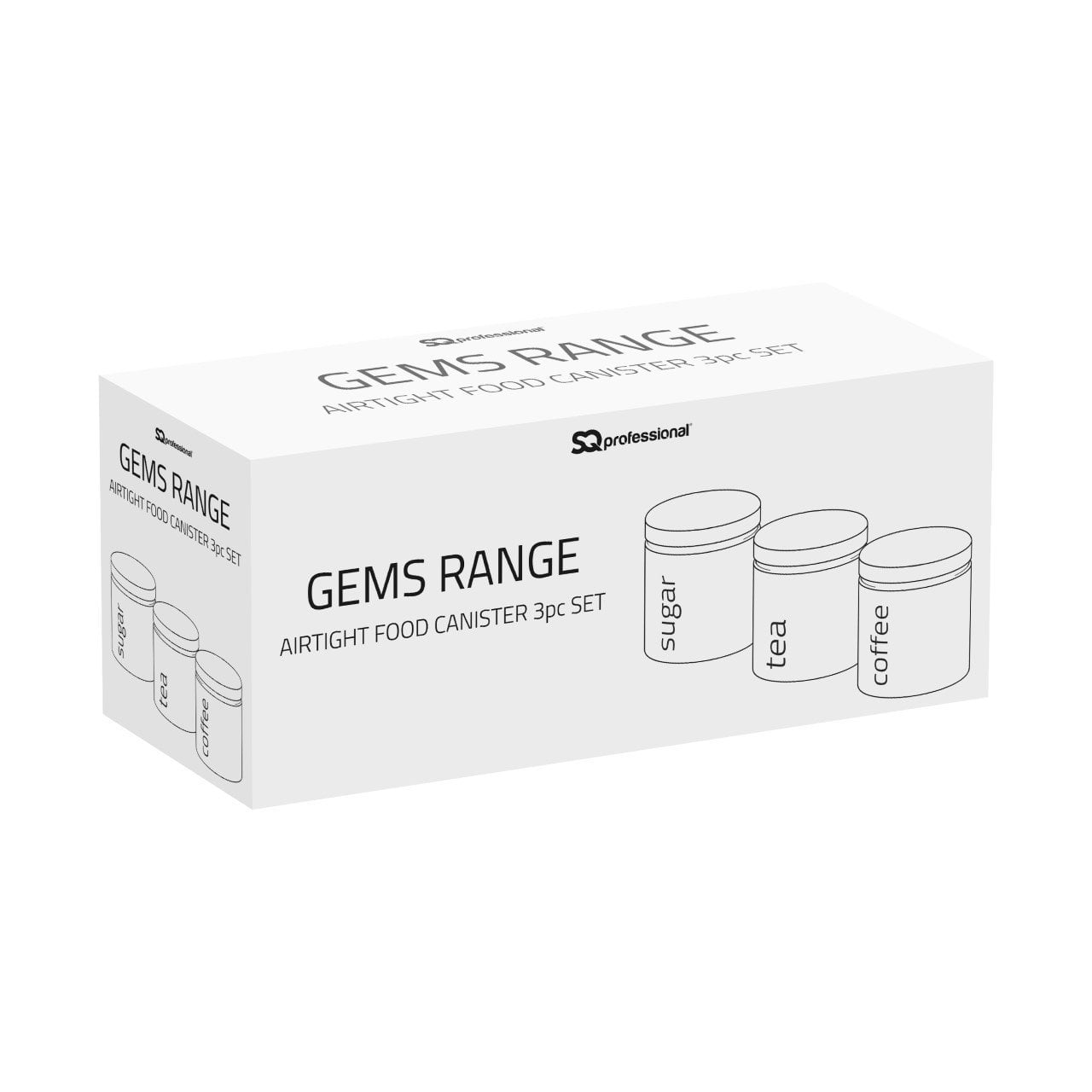 Gems Airtight Food Canister Set 3 Piece Axinite 10 x 12 cm 9540