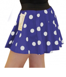 Crazy Chick Girls Blue white Polka Dot Skirt
