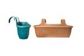 Plastic Hanging Garden Flower Pot Large 17 x 53 x 26cm Assorted Colours H0446