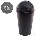 HDR Bullet Bin With Sliding Lid 50 Litre Black HD1359BLACK A