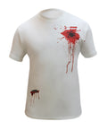 Wickedfun Halloween White Bullet Wound and Scar Printed TShirt