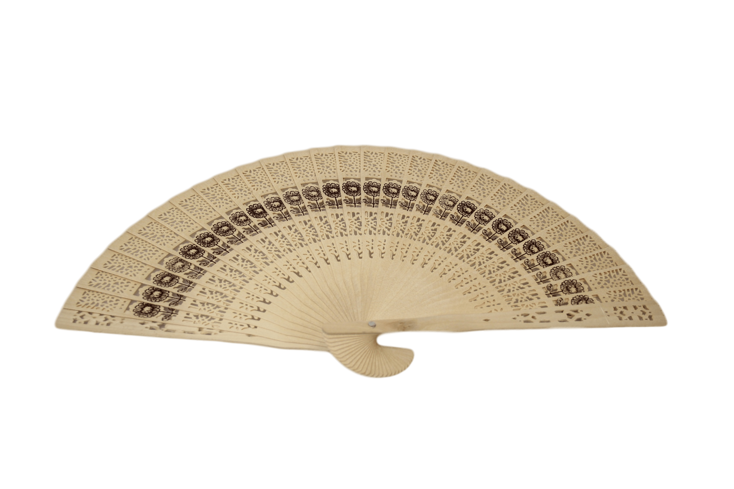 Chinese Wooden Handheld Folding Hand Fan 35cm Assorted Designs 6506