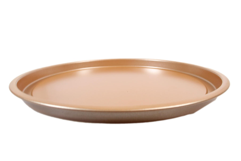 Round Copper Crispy Oven Tray Set of 2 30 x 5 cm 6621