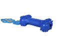 Rubber Spikey Dog Bone Fetching Teething Dog Bone Toy 13 cm Assorted Colours 0062