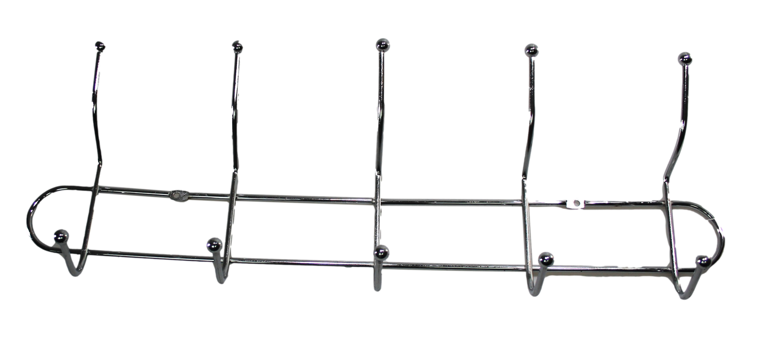Metal Chrome 5 Hook Coat Hanger 40 x 13 x 5cm 0717