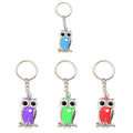 Metal Owl Keychains Keyring 4.5 cm Assorted Colours 2522 A