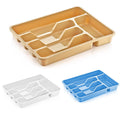 Asude Plastic Cutlery Drawer Organiser Tray 5 Sections 25.5 x 33.5 x 4 cm Assorted Colours 11137 / ASD129 / D14000