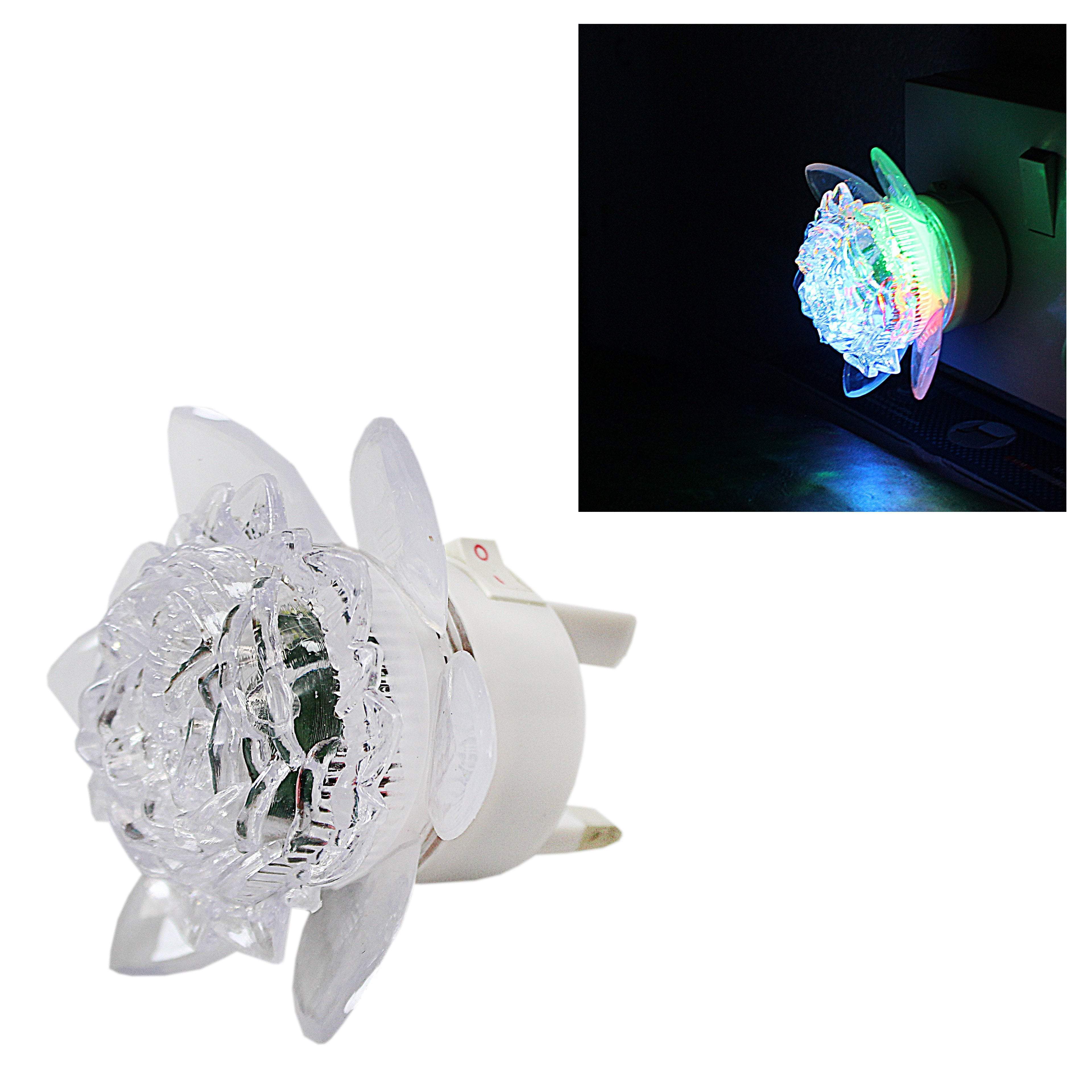 LED Plug In Floral Light Up Night Light 2585