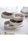 Monar Round 4 Tier Jewellery Accessory Organiser Plastic White MA110