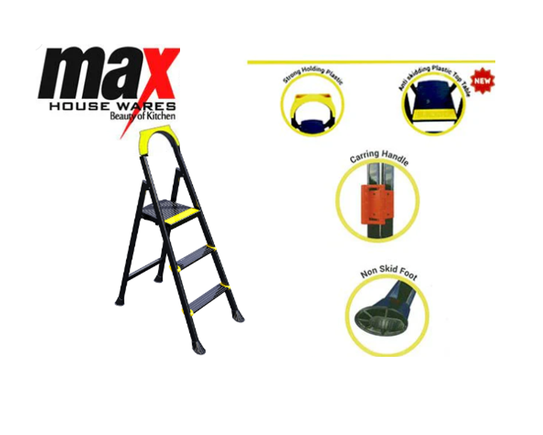 2+1 Step Ladder Heavy Duty Assorted Colours MX3122 / MX3102 L3