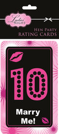 Male Rating Cards (Pack of 10)