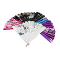 Chinese Handheld Folding Hand Fan with Floral Design Assorted Colours 0916 A