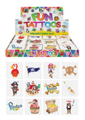 Children's Pirate Style Assorted Faces Mini Tattoos 12 Assorted Designs N51040