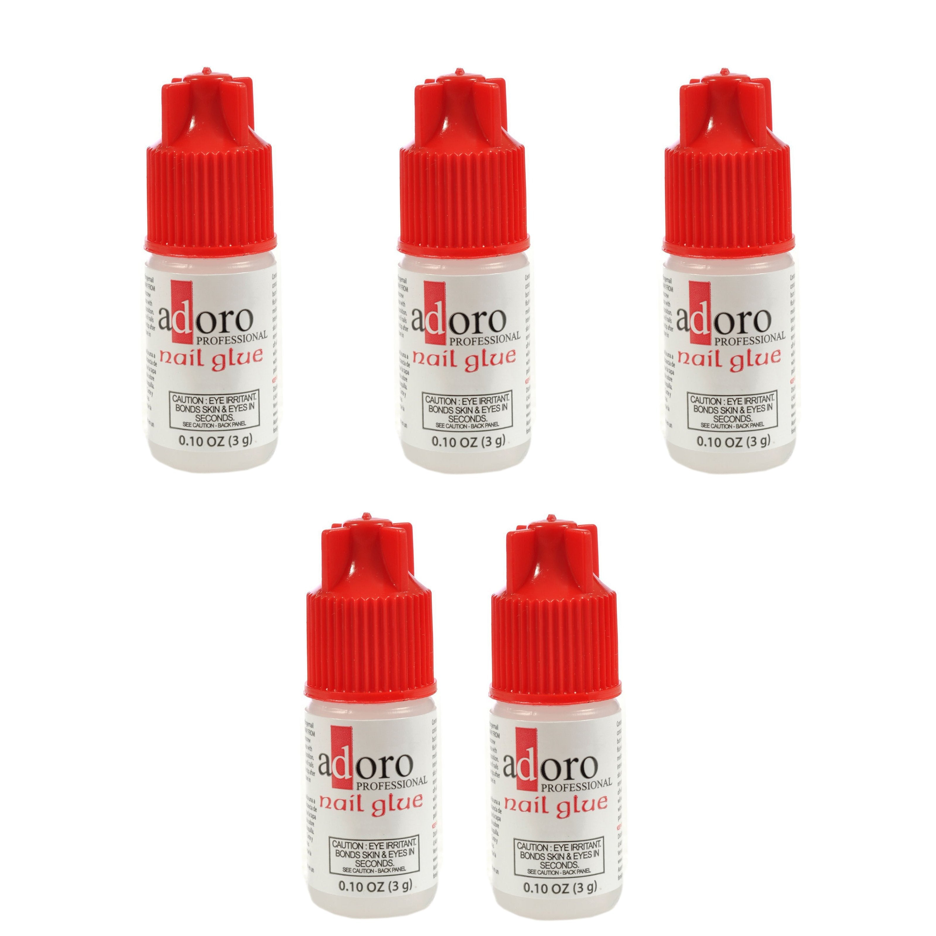 5 Pack Adoro Professional Nail Glue Acrylics Fake Nails 4535