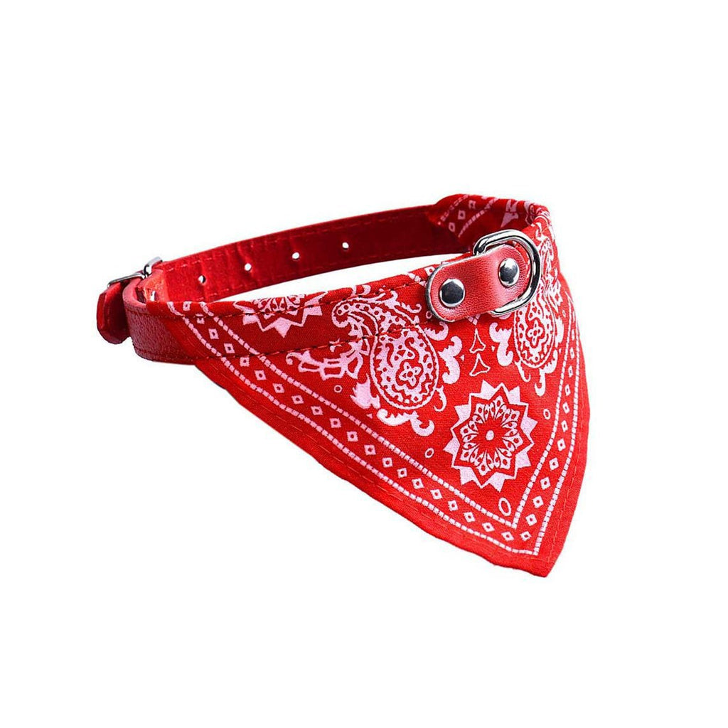 Pet Dog Collar with Triangle Bandana Scarf Medium Assorted Colours 0035