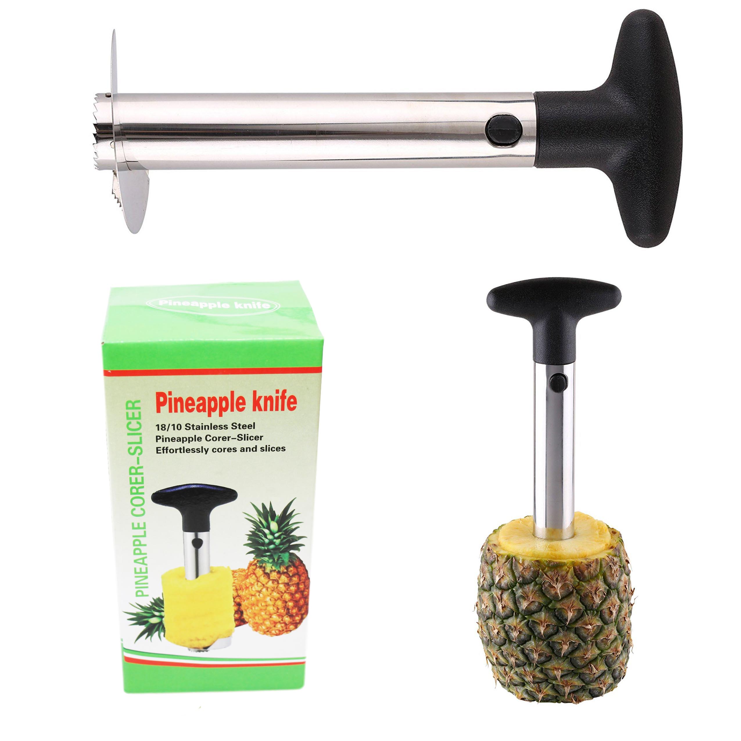 Metal Pineapple Corer Kitchen Tool Fruit Slicer with Plastic Handle 23 x 8 x 3cm 1503