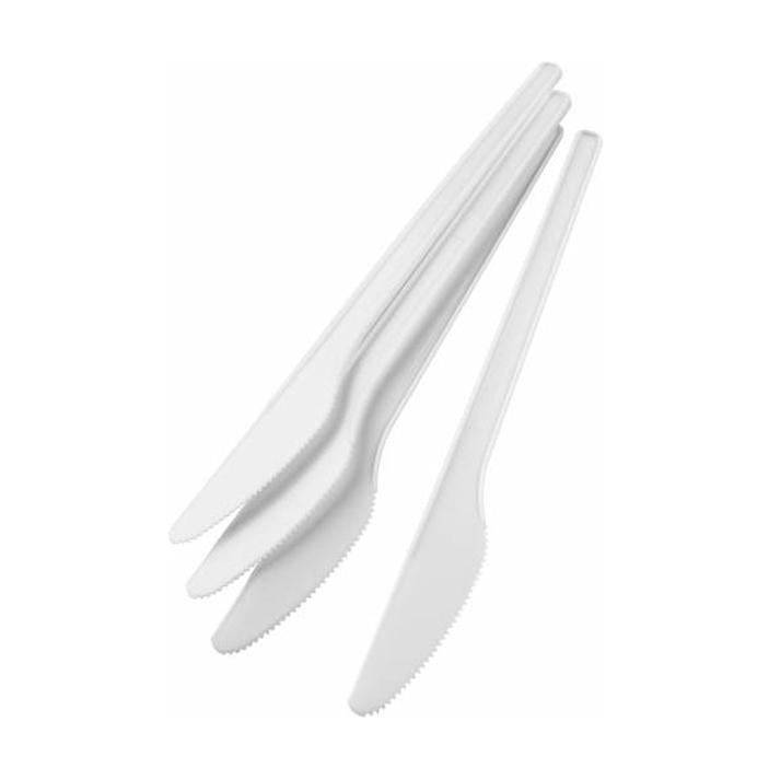 Plastic Disposable Party White Plastic Knives 100 Pack AP1005