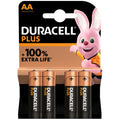 4x Duracell Plus AA Batteries LR6 Non Rechargeable 2241 / MN1500B4PLUS A