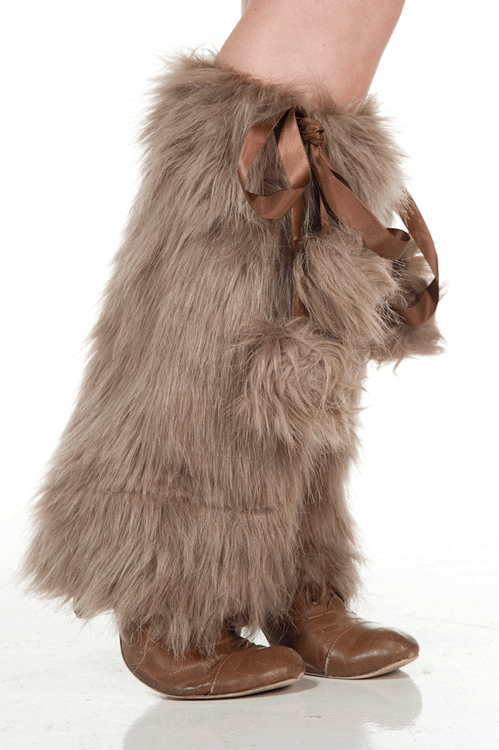 Pom Pom Fur Leg Warmer