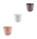 Yakamoz Diamond Style Cut Round Plastic Plant Pot 27.5 x 24 cm KRS454
