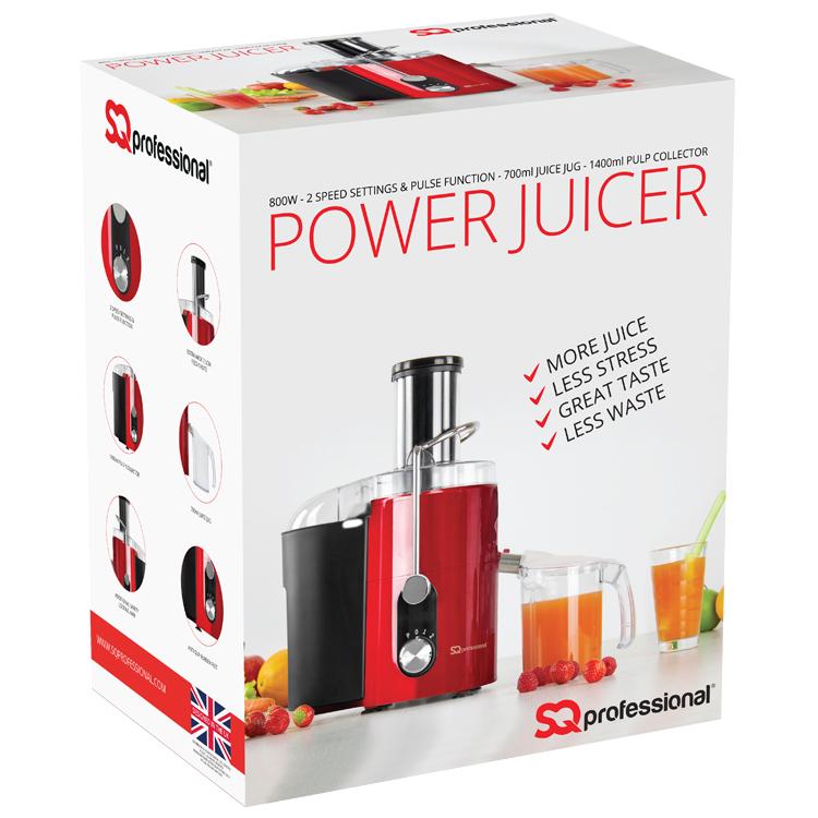 SQ Professional Blitz Power Juicer 650W 0.7L Red 2324 /5589