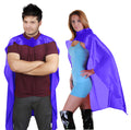 Wickedfun Unisex Purple Deluxe Satin Cape