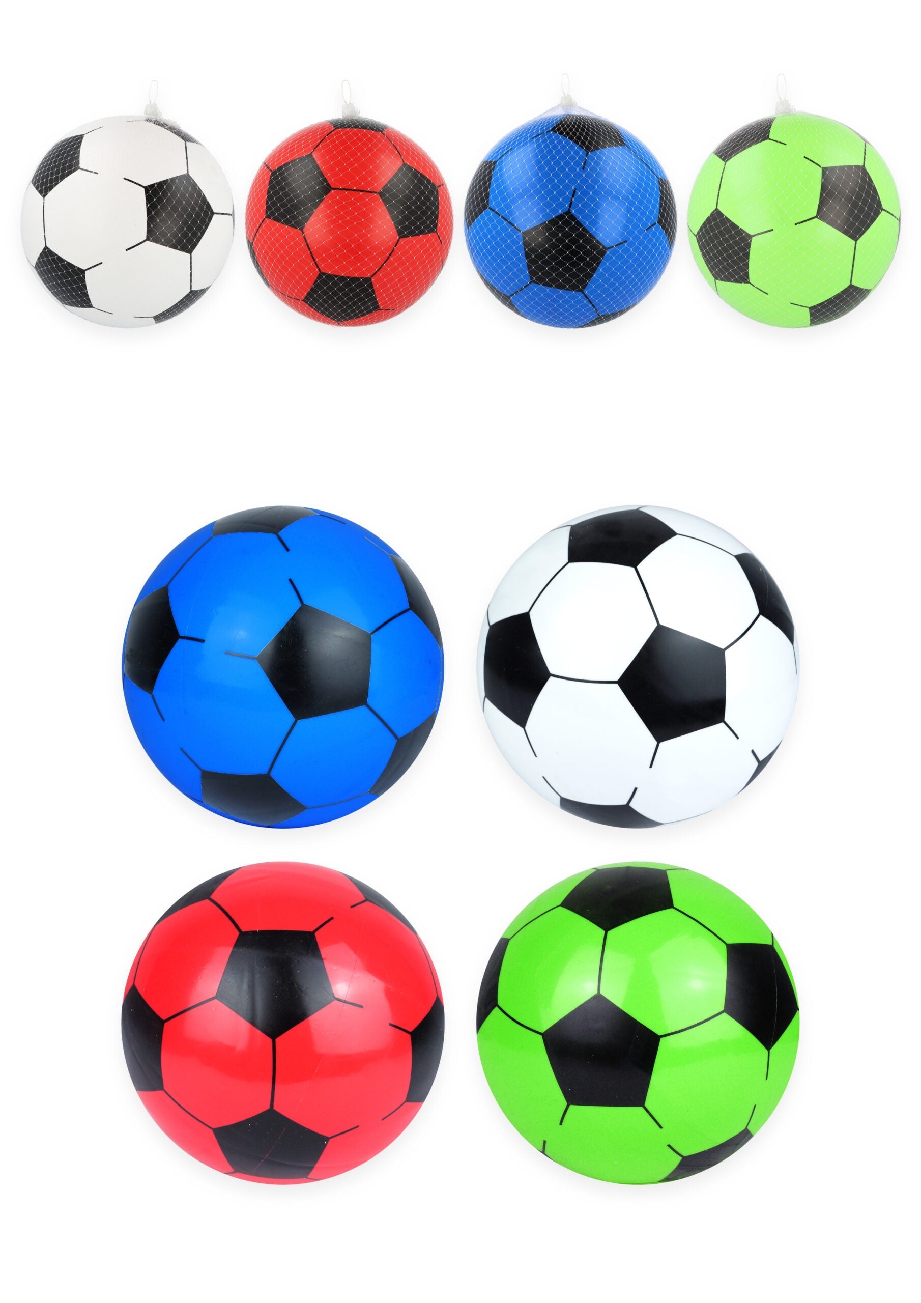 PVC Football in Net 22cm Assorted Colours R38088