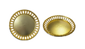 Plastic Round Bamboo Style Serving Tray 33 cm Gold SG4099