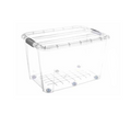 Clear Plastic Storage Box with 6 Wheels 100 Litre ST100 / sd149