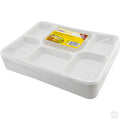 Plastic Food 6 Compartment Food Tray Pack of 25 ST1157