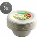 Small Disposable Compostable Eco-Bio Bagasse Sugarcane Bowls 6oz Pack of 20 ST81406